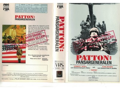 Patton  Pansargeneralen  VHS